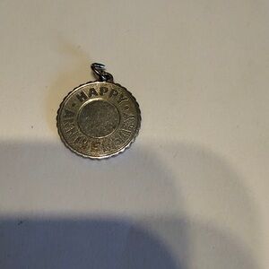 Silver tone Happy Anniversary Charm